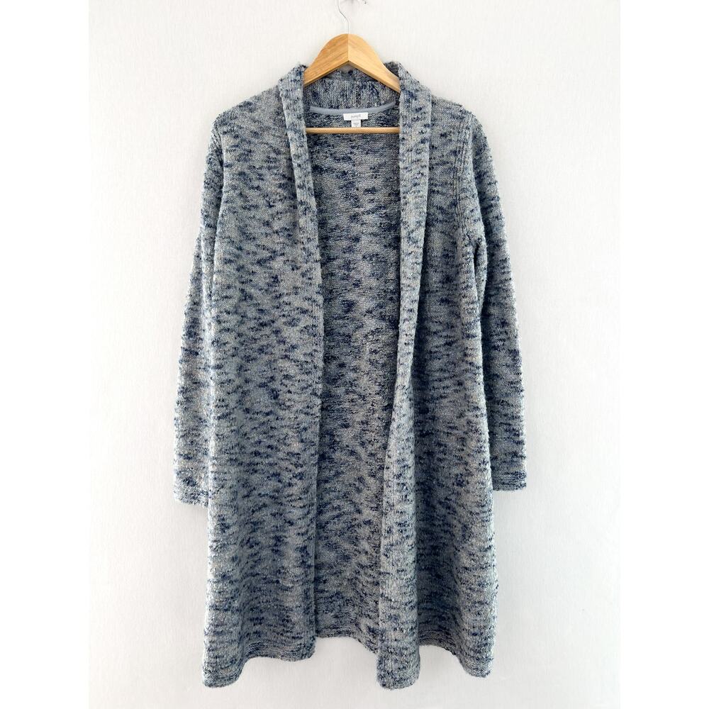 J. Jill Pure Jill Wool Blend Melange Knit Cardigan Sweater Small Cozy Longline - Picture 2 of 7